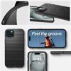 Spigen Liquid Air Designed for iPhone 15 Plus Case (2023) [Military-Grade Protection] - Matte Black