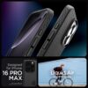 Spigen Liquid Air Designed for iPhone 16 Pro Max Case [NOT Compatible with MagSafe], [Military-Grade Protection] - Matte Black