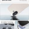 Spigen for iPhone 17 Case, Liquid Air [TPU Covered Camera Control] [No Magnet Ring] [Military-Grade Protection] - Natural Titanium