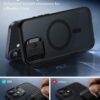 71s6h8Ln45L._AC_SL1500_ ESR for iPhone 16 Case, Camera Control Cover, Compatible with MagSafe, Shockproof Military-Grade Protection, Magnetic Phone Case for iPhone 16, Classic Hybrid Case, Frosted Black
