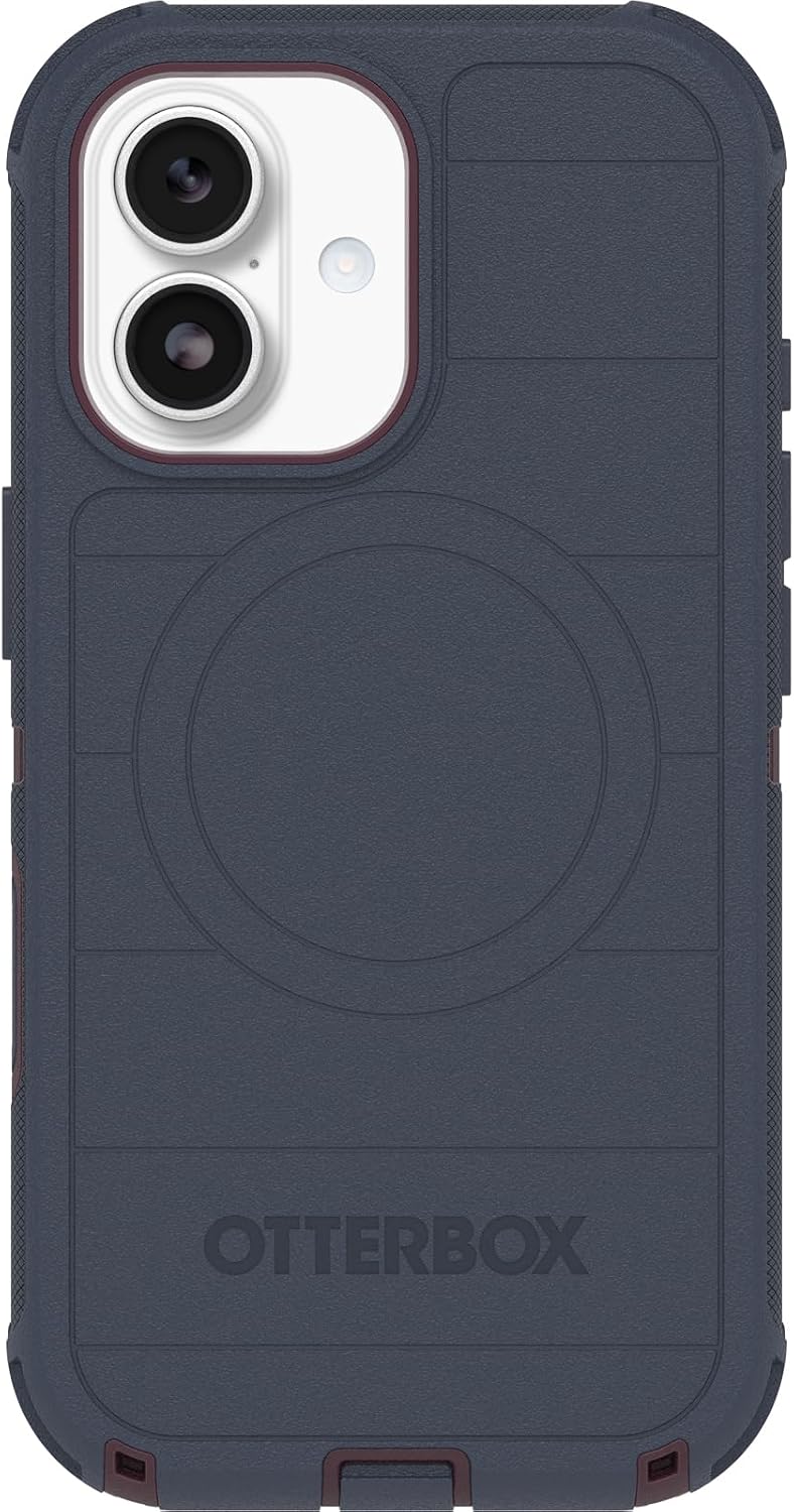 71sAn3S6CVL._AC_SL1500_ OtterBox iPhone 17 (Only) - Defender Series Case - Indigo Tulip (Blue & Purple) - Snaps on MagSafe - Tough - Rugged & Durable