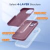 Miracase Compatible with iPhone 15 Plus Case, [Soft Anti-Scratch Microfiber Lining], Liquid Silicone Case Gel Rubber Shockproof Drop Protection Phone Case for iPhone 15 Plus, Blackcurrant