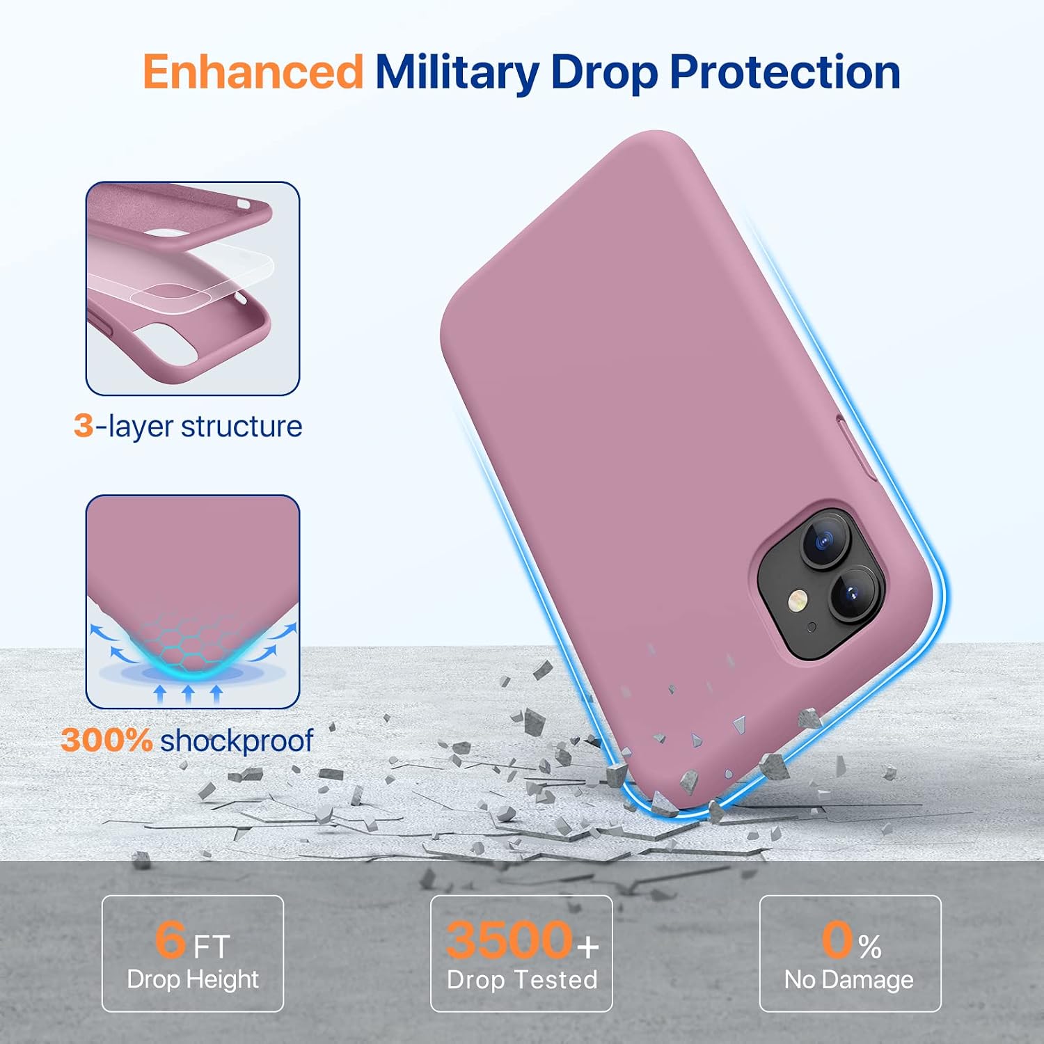 71sNA7gRjoL._AC_SL1500_ Miracase Designed for iPhone 11 Phone Case, with Screen Protector, Liquid Silicone Gel Rubber Drop Protection Shockproof Cover Phone Case for iPhone 11, Blackcurrant
