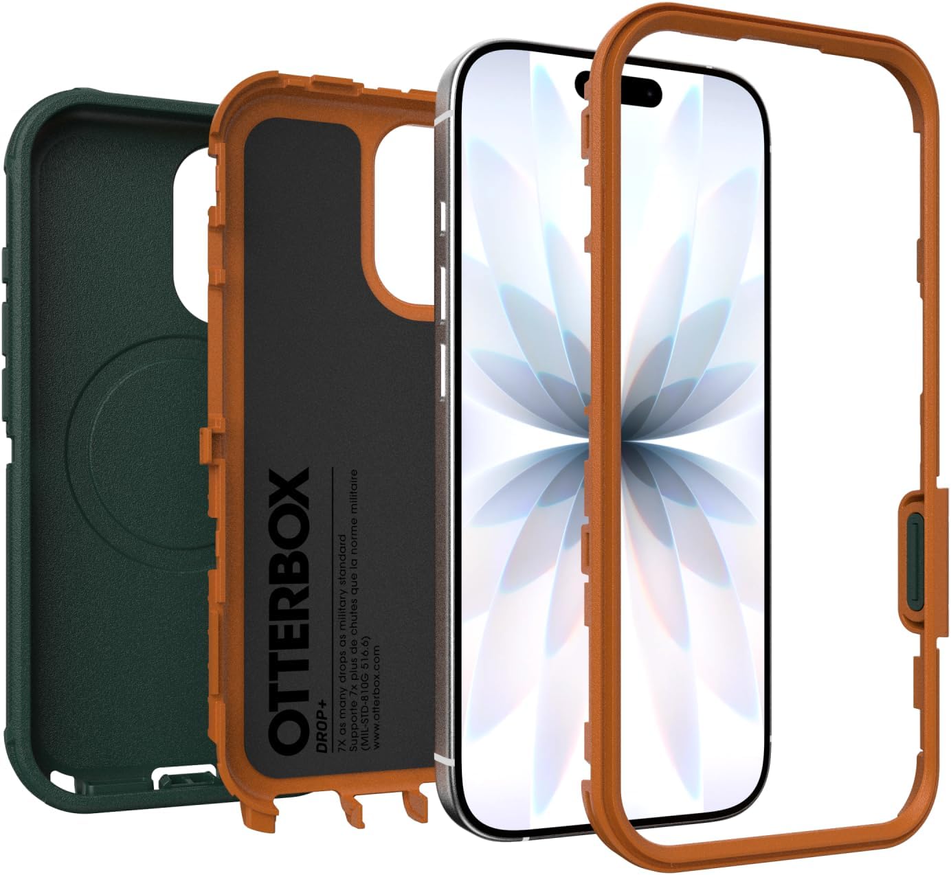 71t0uAopfOL._AC_SL1500_ OtterBox iPhone 17 Defender Pro Series Case - Green Intrigue - Tough, Rugged & Durable iPhone Case, Snaps on MagSafe