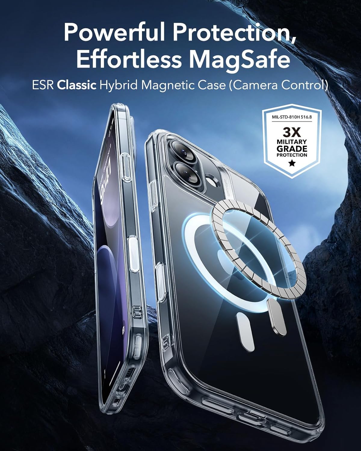 ESR for iPhone 17 Case, Camera Control Cover, Compatible with MagSafe, Shockproof Military-Grade Protection, Magnetic Phone Case for iPhone 17, Classic Hybrid Case, Clear