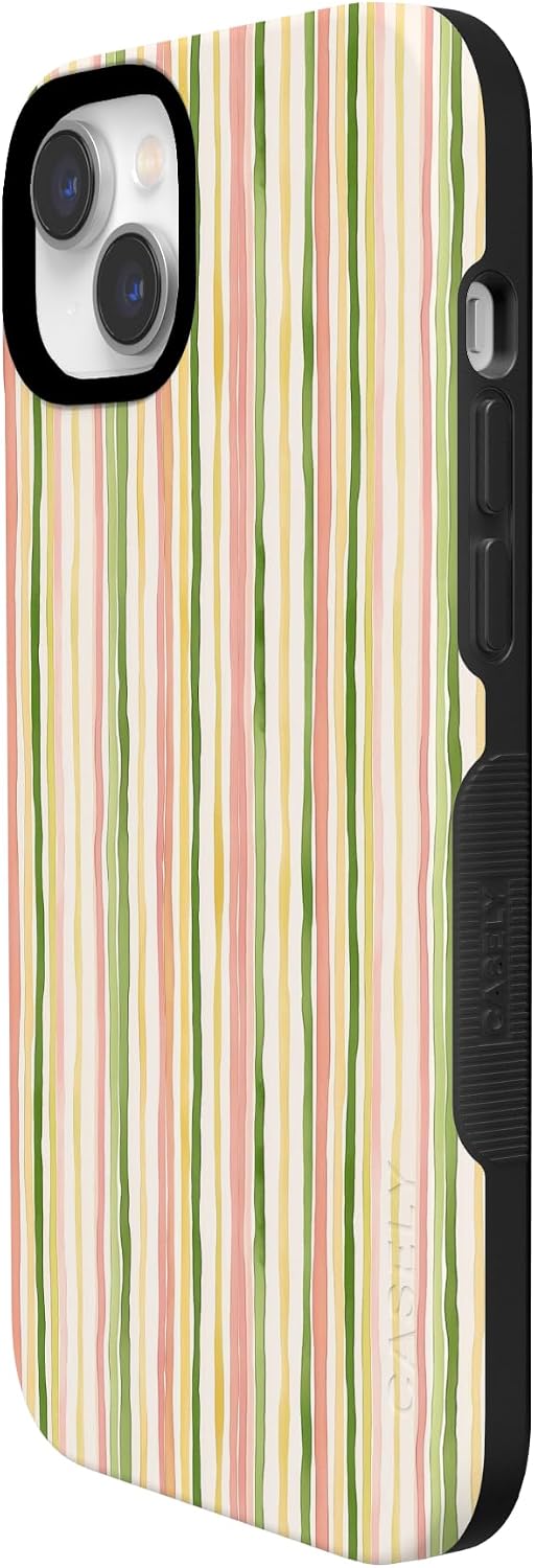 71tkc4QhhL._AC_SL1500_ Casely iPhone 14 Case | Sweet Stripes | Rainbow Pastel | Bold Protective Design | Compatible with MagSafe