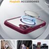 Miracase Magnetic for iPhone 16 Plus Case Full-Body Phone with Built-in Glass Screen Protector, [Compatible with MagSafe] Military Drop Proof 16 Plus Cover 6.7 inch, Plum