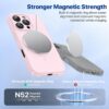 Miracase Magnetic for iPhone 16 Pro Case, [Soft Anti-Scratch Microfiber Lining], Compatible with MagSafe, Liquid Silicone Case Shockproof Drop Protection Phone Case for 16 Pro,Sand Pink