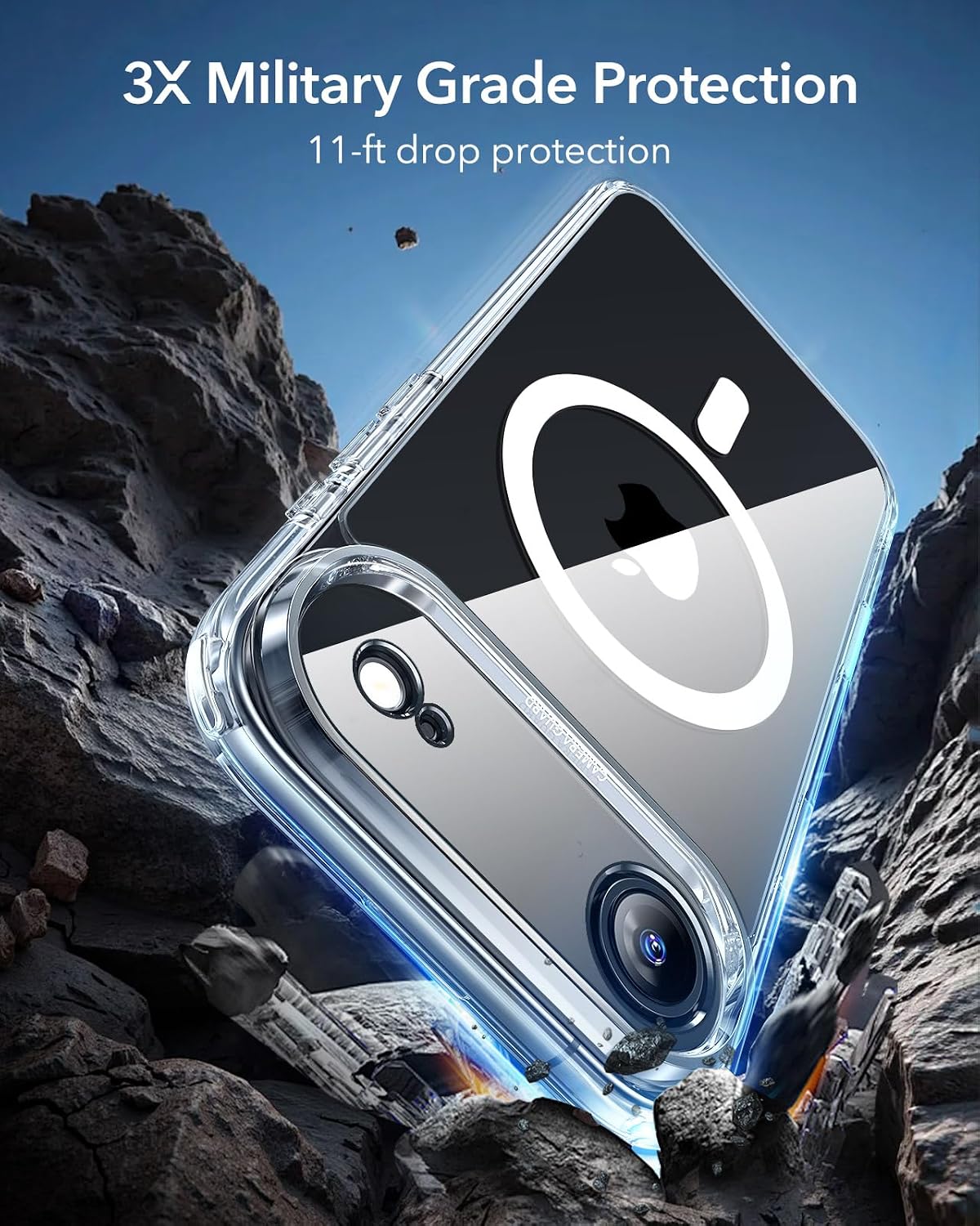 71uYcDlHt2L._AC_SL1500_ ESR for iPhone Air Case, Camera Control Cover, Compatible with MagSafe, Shockproof Military-Grade Protection, Magnetic Phone Case for iPhone Air, Classic Hybrid Case, Clear