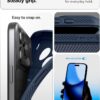 Spigen for iPhone 17 Pro Case, Liquid Air [TPU Covered Camera Control] [No Magnet Ring] [Military-Grade Protection] - Navy Blue
