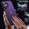 Eastinbox for iPhone 17 Case [16FT Military Grade Shockproof], Anti-Slip Anti-Scratch, Slim Translucent Frosted Matte Phone Cover, Case for i Phone17 6.3", Purple