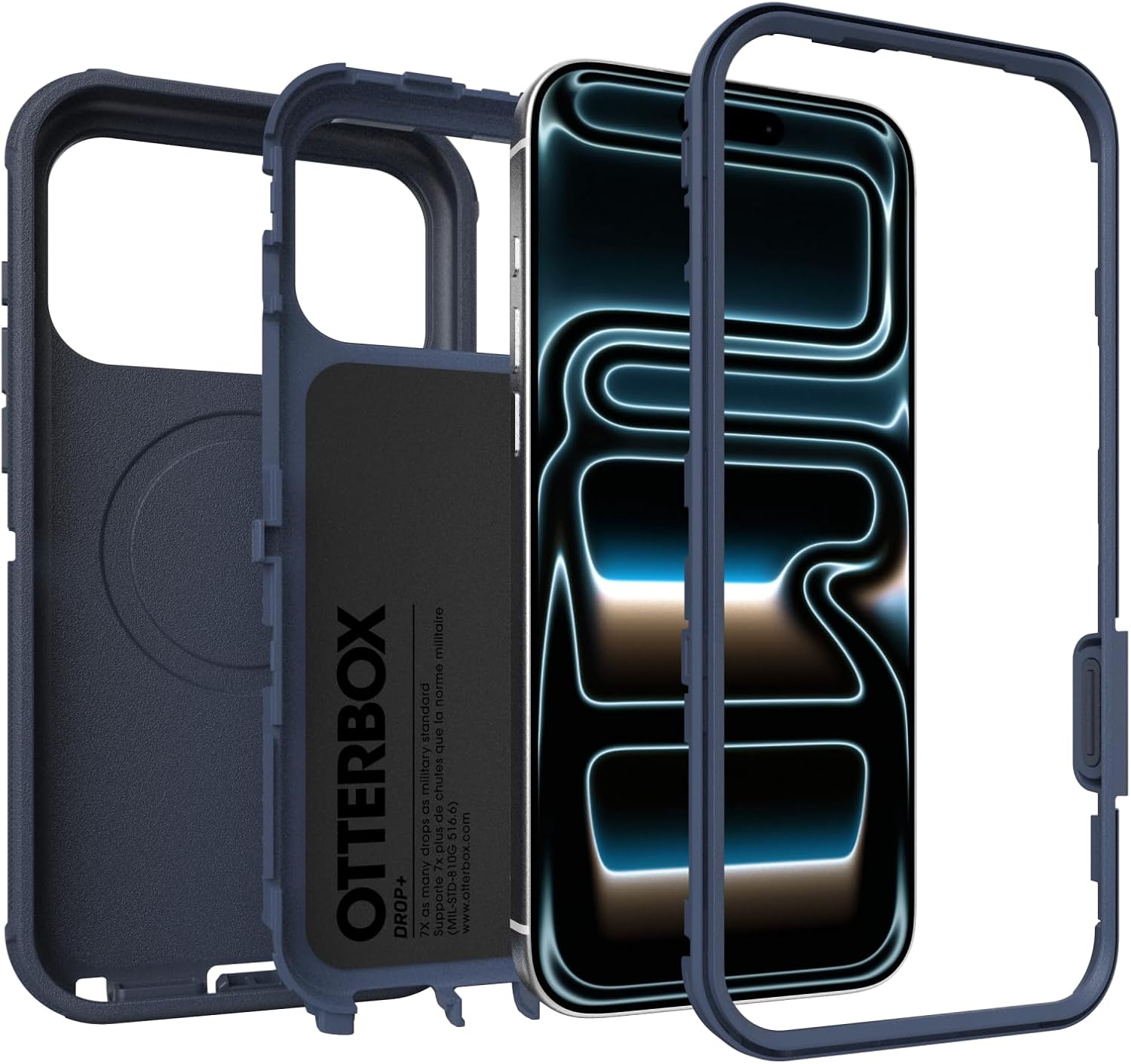 71vFDskcvVL._AC_SL1500_ OtterBox iPhone 17 Pro Max Defender Pro Series Case - Blue Sentiment - Tough, Rugged & Durable iPhone Case, Snaps on MagSafe