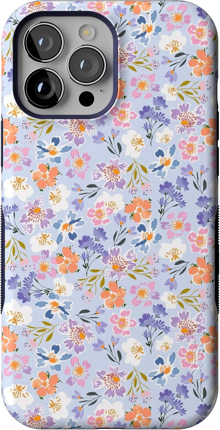 71vK2CnPQIL._AC_SL1500_ Casely iPhone 13 Pro Case | Poppy Meadows | Pastel Floral | Bold Protective Design | Compatible with MagSafe