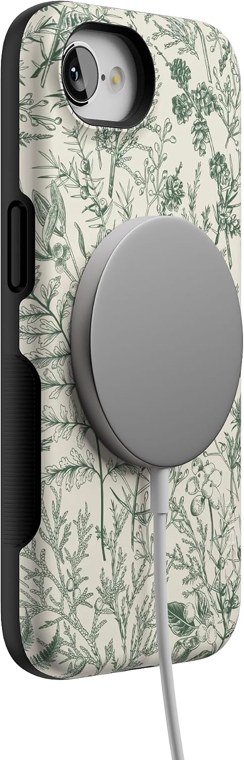 71vgNRIj8LL._AC_SL1500_ Casely iPhone 16e Case | Sage Garden | Green Floral | Bold Protective Design | Compatible with MagSafe