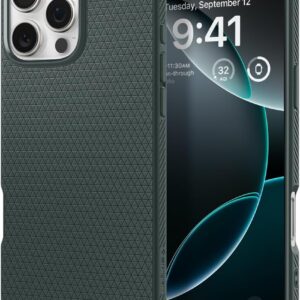 Spigen Liquid Air Designed for iPhone 16 Pro Case [NOT Compatible with MagSafe], [Military-Grade Protection] - Abyss Green