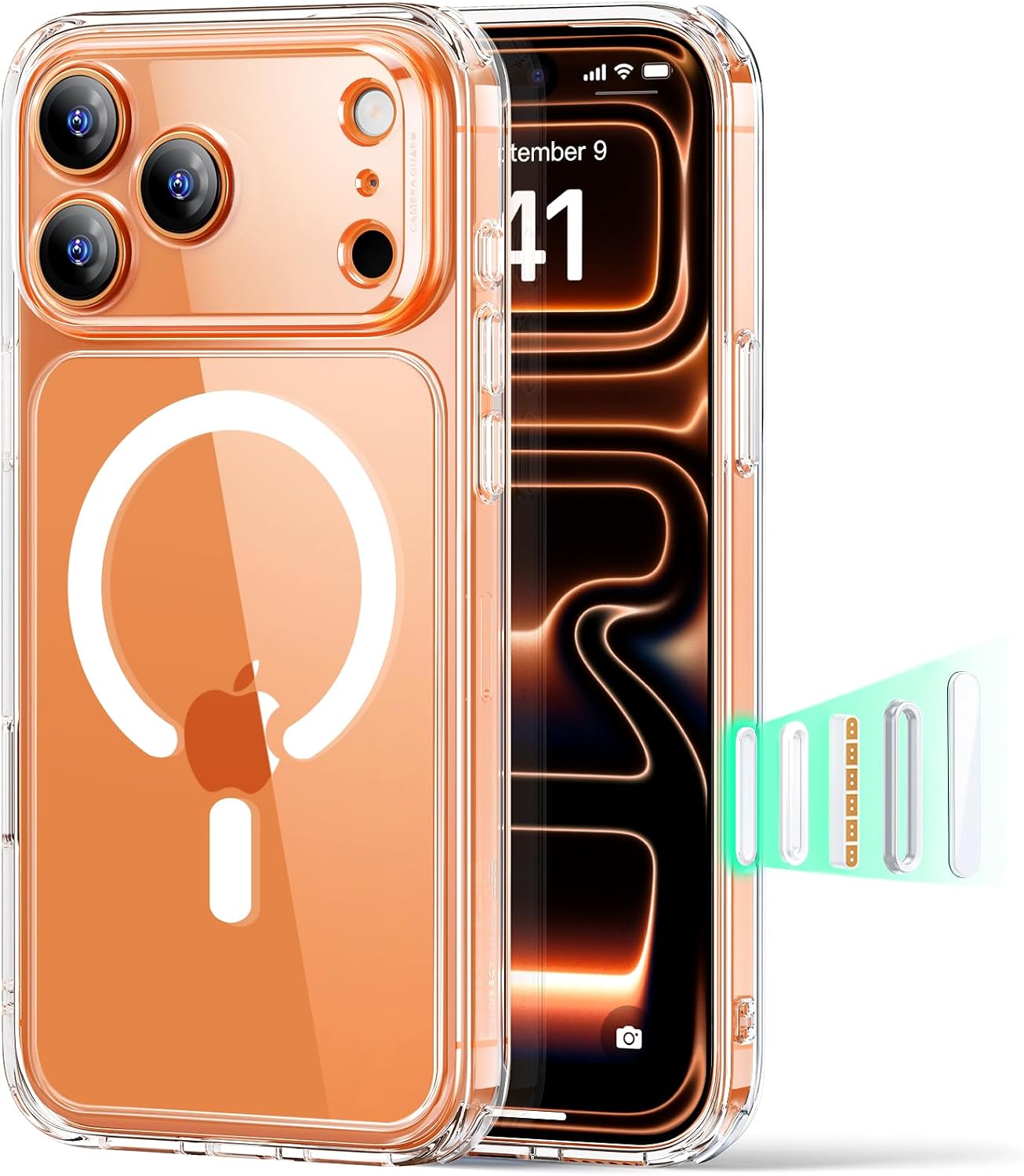 71w0dkanVgL._AC_SL1500_ ESR for iPhone 17 Pro Max Case, Camera Control Cover, Compatible with MagSafe, Shockproof Military-Grade Protection, Magnetic Phone Case for iPhone 17 Pro Max, Classic Hybrid Case, Clear