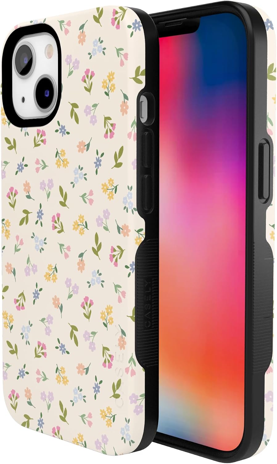 71w9HAdizcL._AC_SL1500_ Casely iPhone 13 Case | Ditsy Floral | Tiny Flowers | Bold Protective Design | Compatible with MagSafe