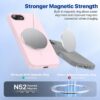 Miracase Magnetic for iPhone 17e Case & iPhone 16e Case, [Soft Anti-Scratch Microfiber Lining], Compatible with MagSafe, Silicone Shockproof Protection Phone Case for iPhone 17e/16e, Sand Pink