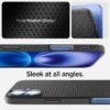 Spigen Liquid Air Designed for iPhone 16 Case [NOT Compatible with MagSafe], [Military-Grade Protection] - Matte Black