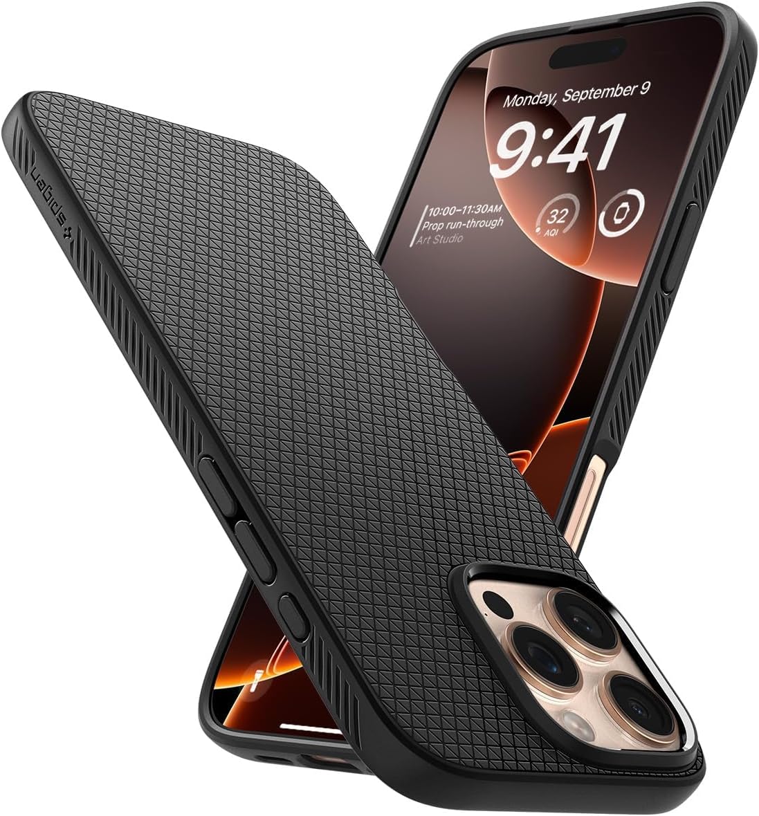 Spigen Liquid Air Designed for iPhone 16 Pro Max Case [NOT Compatible with MagSafe], [Military-Grade Protection] - Matte Black