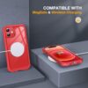 71whcYKzJwL._AC_SL1500_ Miracase Glass Series for iPhone 12/12 Pro Case 6.1 inch, Upgraded Full-Body Rugged Phone Bumper Case Cover with Built-in 9H Tempered Glass Screen Protector and Camera Protector, Red