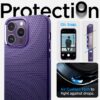 Spigen Liquid Air Designed for iPhone 14 Pro Max Case (2022) [Military-Grade Protection] - Deep Purple