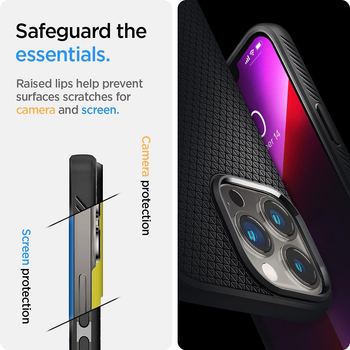71wnWfvLyTL._AC_SL1200_ Spigen Liquid Air Designed for iPhone 13 Pro Case (2021) - Matte Black