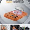 Miracase for iPhone 17 Pro Max Case with 360° Magnetic Ring Stand [Compatible with Magsafe] Full-Body Drop Proof Bumper Phone Case with Built-in 10H Tempered Glass Screen Protector,Orange