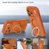 Miracase for iPhone 17 Pro Max Case with 360° Magnetic Ring Stand [Compatible with Magsafe] Full-Body Drop Proof Bumper Phone Case with Built-in 10H Tempered Glass Screen Protector,Orange