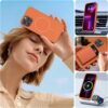 Miracase Magnetic for iPhone 13 Pro Max Case, [Soft Anti-Scratch Microfiber Lining], Compatible with MagSafe, Liquid Silicone Shockproof Drop Protection Phone Case for 13 Pro Max, Orange