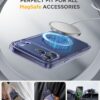 Miracase Magnetic for iPhone 17 Pro Case 6.3" [Compatible with MagSafe] Full-Body Phone Case with Built-in Glass Screen Protector & Camera Control,Drop Proof iPhone 17 Pro Cover, Clear Blue