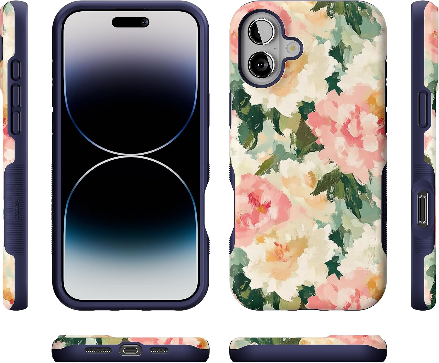 71yoerFQnNL._AC_SL1500_ Casely iPhone 16 Plus Case | The Garden Room | Painted Petals | Bold Protective Design | Compatible with MagSafe