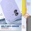 Miracase Magnetic for iPhone 16 Plus Case, [Soft Anti-Scratch Microfiber Lining], Compatible with MagSafe, Liquid Silicone Shockproof Drop Protection Phone Case for 16 Plus,Light Purple