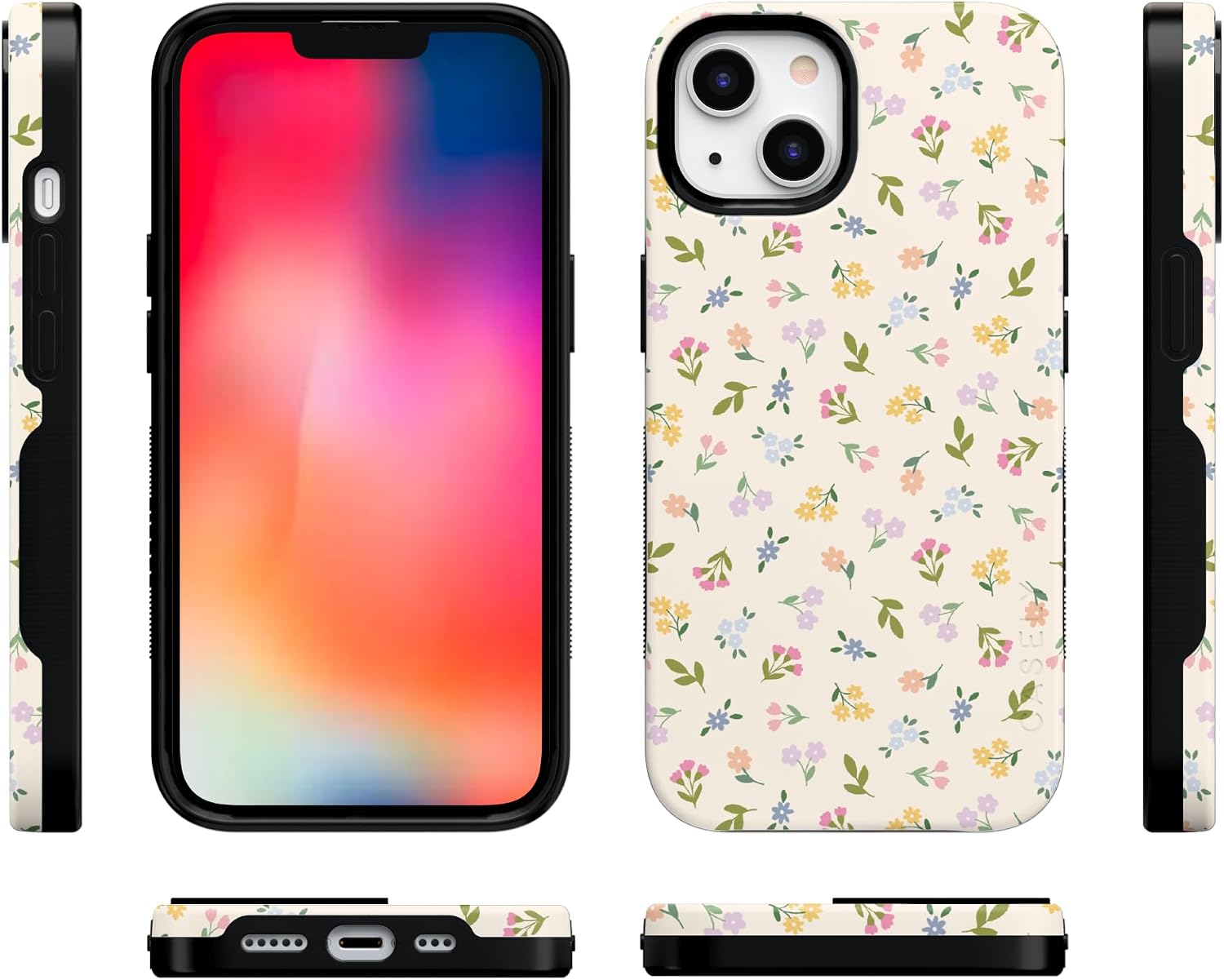 71zLzIFRuL._AC_SL1500_ Casely iPhone 13 Case | Ditsy Floral | Tiny Flowers | Bold Protective Design | Compatible with MagSafe