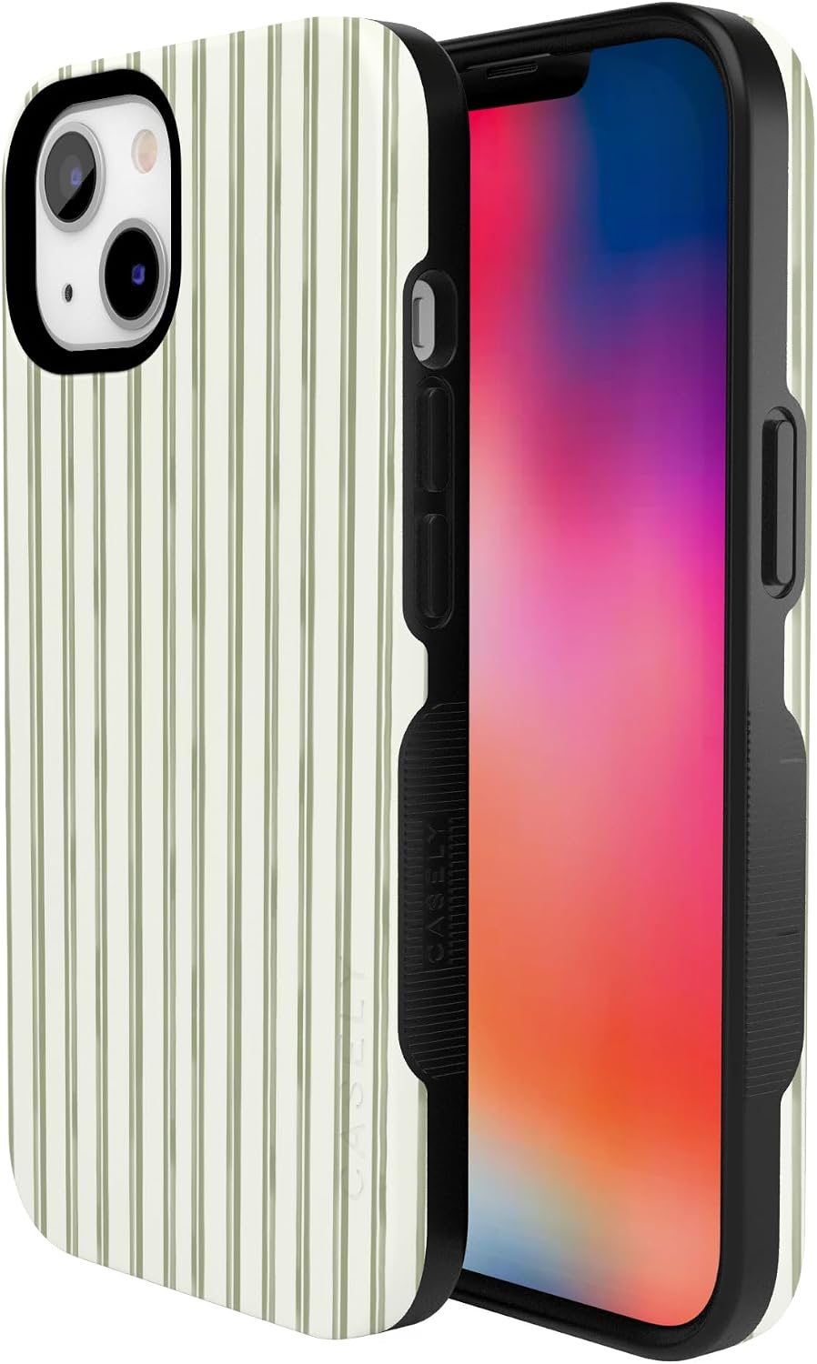 71zUwSGybtL._AC_SL1500_ Casely iPhone 13 Case | Linen Stripe | The Boyfriend Collection | Bold Protective Design | Compatible with MagSafe