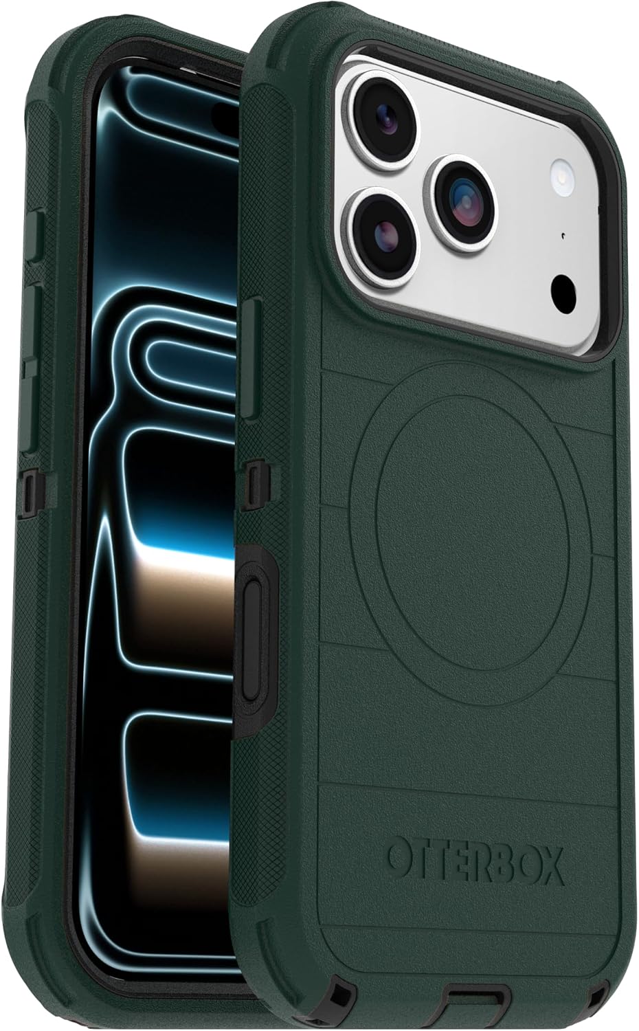 811DnBgUpmL._AC_SL1500_ OtterBox iPhone 17 Pro (Only) - Defender Series Case - Roasted Cashew Mist (Green & Black) - Snaps on MagSafe - Tough - Rugged & Durable