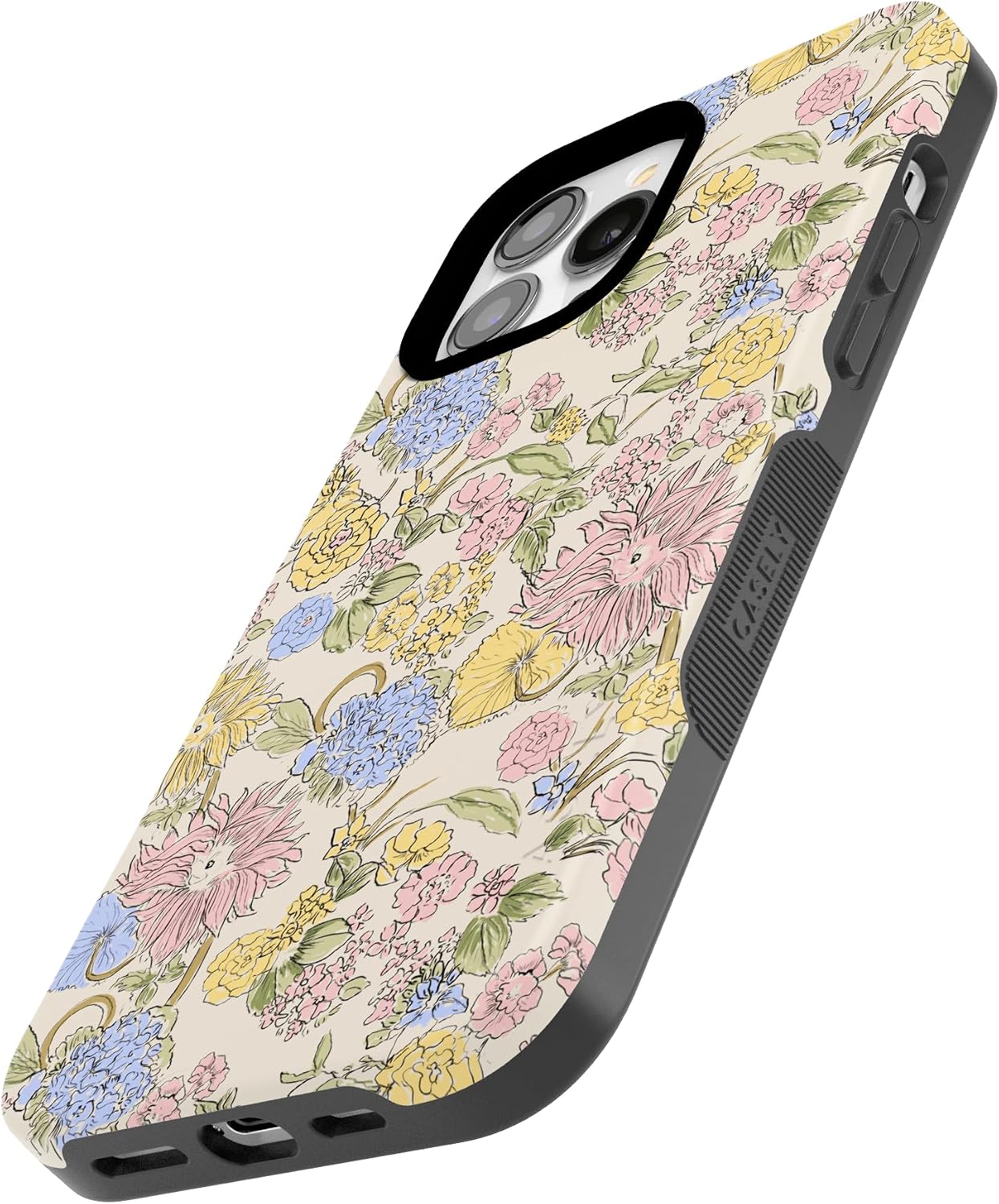 Casely iPhone 13 Pro Case | Prairie Blooms | Pastel Floral | Bold Protective Design | Compatible with MagSafe