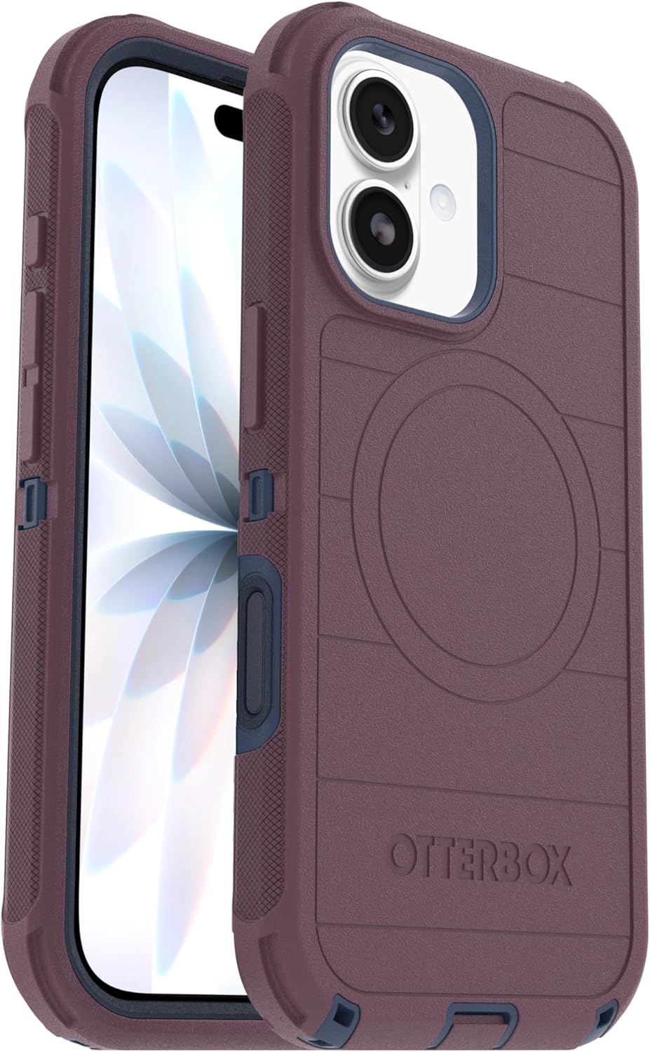 8129zhN7fKL._AC_SL1500_ OtterBox iPhone 17 (Only) - Defender Series Case - Tulipwood Glow (Purple & Blue) - Snaps on MagSafe - Tough - Rugged & Durable