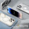 812EAFugrzL._AC_SL1500_ Miracase Glass Series Designed for iPhone 14 Pro Max Case 6.7 Inch, Upgrade Full-Body Magnetic Case with Built-in 9H Tempered Glass Screen Protector, with Camera Lens Protector, Magnetic Gray