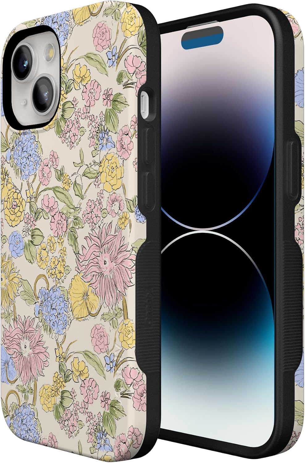 812KafbSGlL._AC_SL1500_ Casely iPhone 15 Case | Prairie Blooms | Pastel Floral | Bold Protective Design | Compatible with MagSafe