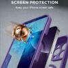 Miracase Magnetic for iPhone 16 Pro Case Full-Body Phone with Built-in Glass Screen Protector, [Compatible with MagSafe] Military Drop Proof 16 Pro Cover Bumper 6.3 inch, Purple