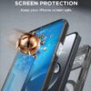 Miracase for iPhone 17e Case & iPhone 16e Case, Full-Body Phone with Built-in Glass Screen Protector, [Magnetic with MagSafe] Military Drop Proof 17 E/ 16 E Cover, Clear Black
