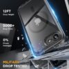 Miracase for iPhone 17e Case & iPhone 16e Case, Full-Body Phone with Built-in Glass Screen Protector, [Magnetic with MagSafe] Military Drop Proof 17 E/ 16 E Cover, Clear Black