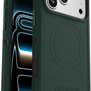 OtterBox iPhone 17 Pro Max (Only) - Defender Series Case - Roasted Cashew Mist (Green & Black) - Snaps on MagSafe - Tough - Rugged & Durable