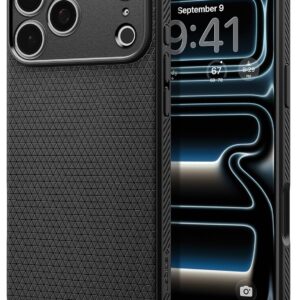 Spigen for iPhone 17 Pro Max Case, Liquid Air [TPU Covered Camera Control] [No Magnet Ring] [Military-Grade Protection] - Matte Black