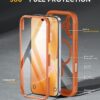 815HyHyWOL._AC_SL1500_ Miracase for iPhone 17 Case 6.3'', Full-Body Military Grade Drop Protection Outdoor Phone case with Built-in Glass Screen &Camera Control,Easy Installation,No Gap,Compatible with MagSafe, Orange