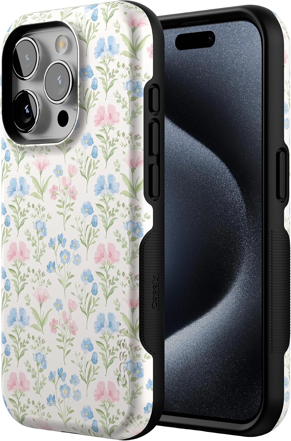 815JKWK9Q7L._AC_SL1500_ Casely iPhone 15 Pro Case | Sunday Best | Pastel Garden | Bold Protective Design | MagSafe Compatible Design