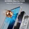 Miracase for iPhone 16 Pro Case Full-Body Phone with Built-in Glass Screen Protector, [Compatible with MagSafe] Military Drop Proof 16 Pro Cover Bumper 6.3 inch, Grey