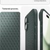 Spigen for iPhone 17 Case, Liquid Air [TPU Covered Camera Control] [No Magnet Ring] [Military-Grade Protection] - Abyss Green