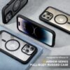 816TO9D4-TL._AC_SL1500_ Miracase Glass Series Designed for iPhone 14 Pro Max Case 6.7 Inch, Upgrade Full-Body Magnetic Case with Built-in 9H Tempered Glass Screen Protector, with Camera Lens Protector, Magnetic Black